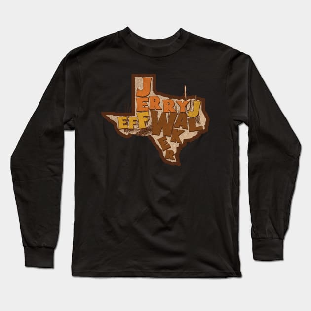 Jerry Jeff Walker Long Sleeve T-Shirt by darklordpug